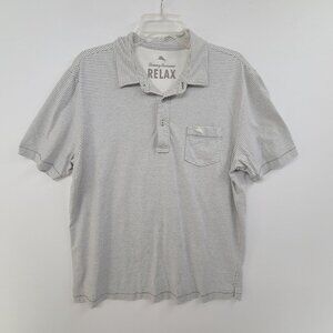 20. Tommy Bahama Relax Men's Short Sleeve Polo Shirt Beige Size L